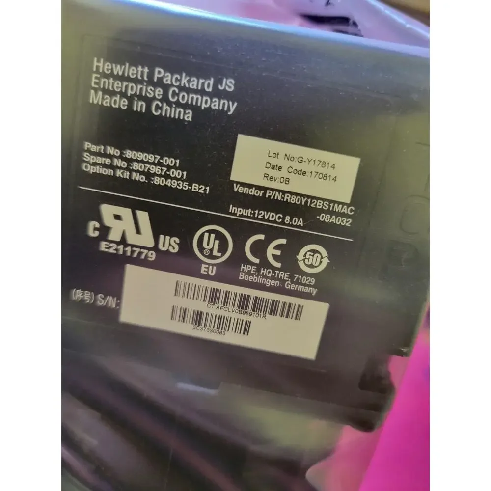 HP 809097-001 Server Radiator Cooling Fan MODULE 12000 804935-B21 807967-001